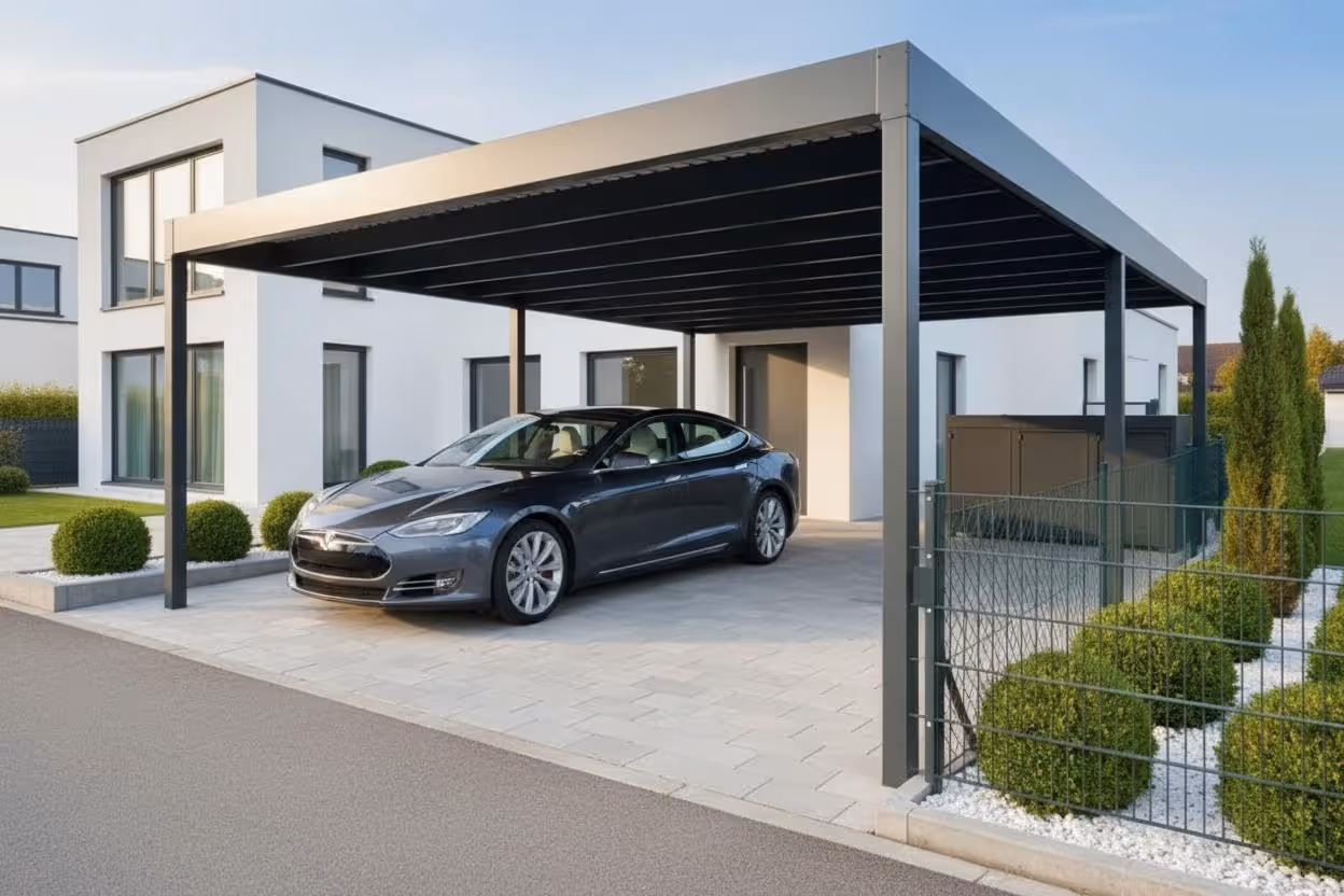 Aluminium Flachdach Carport